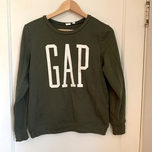 Olive Green Gap Logo Sweatshirt, ax